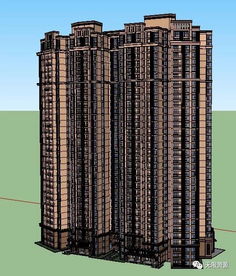 目录1057 新古典高层住宅和大门su模型