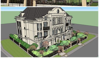 精品欧式风格法式新古典独栋别墅建筑su模型设计素材 建筑模型模型大全 18369102
