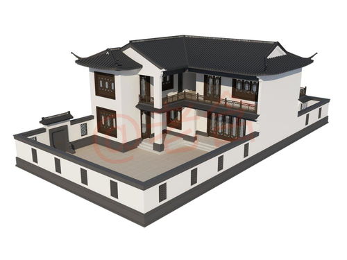 传统与现代的完美交融 造价仅20万的气派农村二层仿四合院住宅