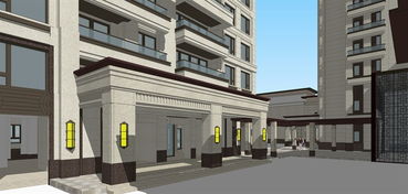 精品绿地新古典主义高层住宅商业建筑模型设计探究